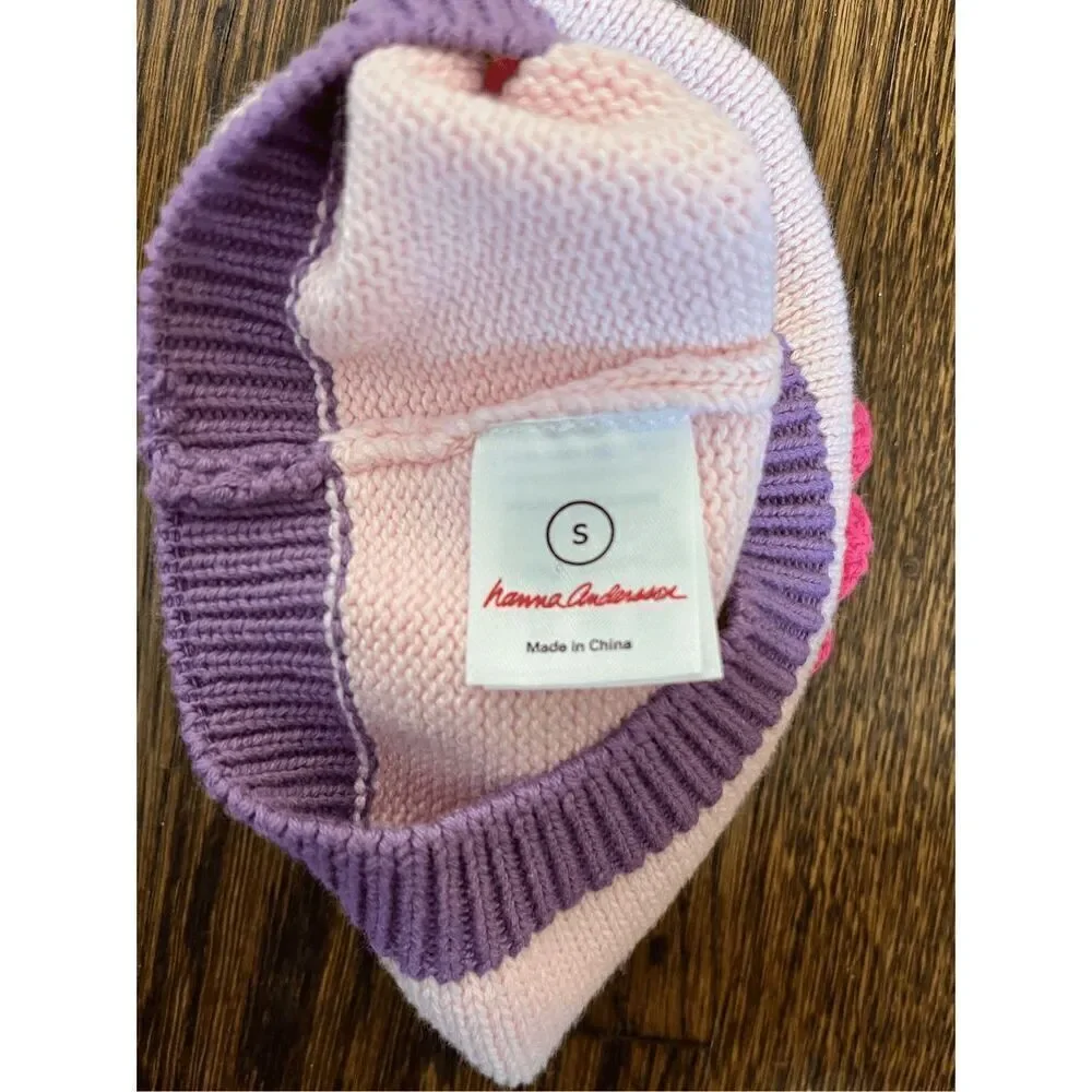 NEW Hanna Andersson Girls 1-3 Yrs Flower Applique Beanie Hat BUY 2 GET 1 FREE